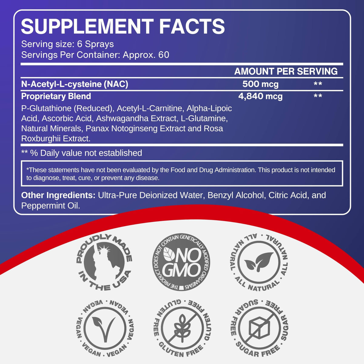 CCL SUPPLEMENTS Spray Liposomal Glutathione 60ml avec bouchon
