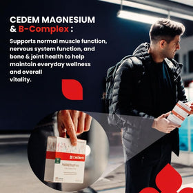 CEDEM Magnésium 400mg + B-Complex sachets en poudre vue de côté