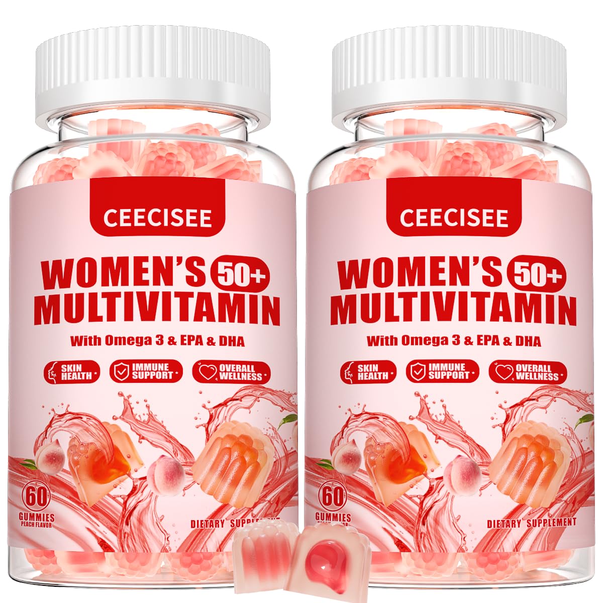 Ceecisee Gummies multivitamines 50+ Femmes, packaging avant