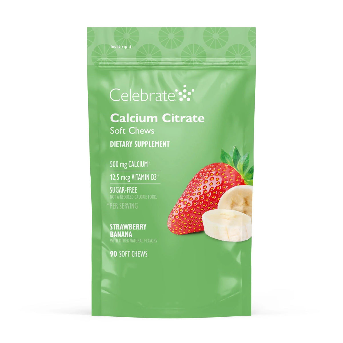 Celebrate Bariatric Calcium Chews 500 mg packaging front view