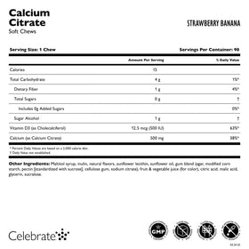 Celebrate Bariatric Calcium Chews 500 mg with D3 close-up