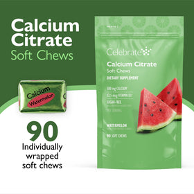 Celebrate Bariatric Calcium Citrate 500mg Chews Melon packaging