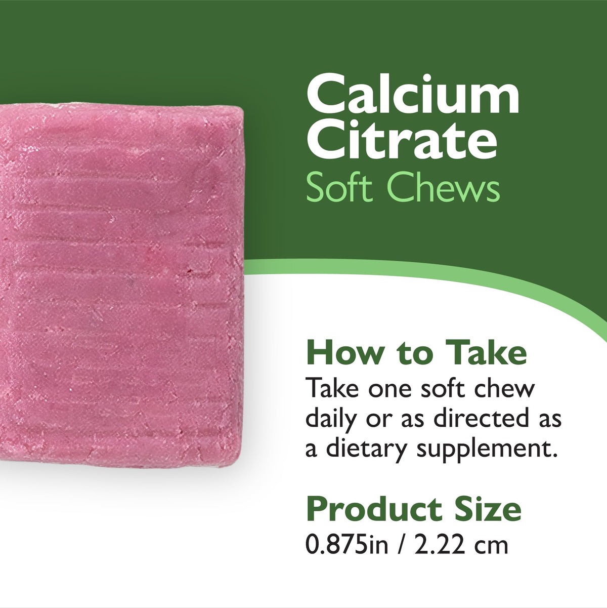 Celebrate Bariatric Calcium Citrate 500mg Chews Melon with a glass of water