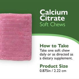Celebrate Bariatric Calcium Citrate 500mg Chews Melon with a glass of water