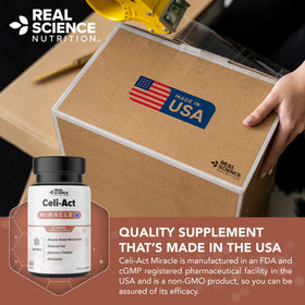 Celi-Act de Real Science Nutrition, vue de côté du flacon