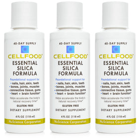 Cellfood Silice Essentielle 3 Pack avec 4 fl oz bouteilles