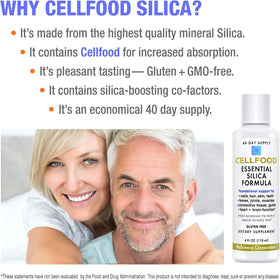 Cellfood Silice Essentielle 4 fl oz 2 pack avec étiquette visible