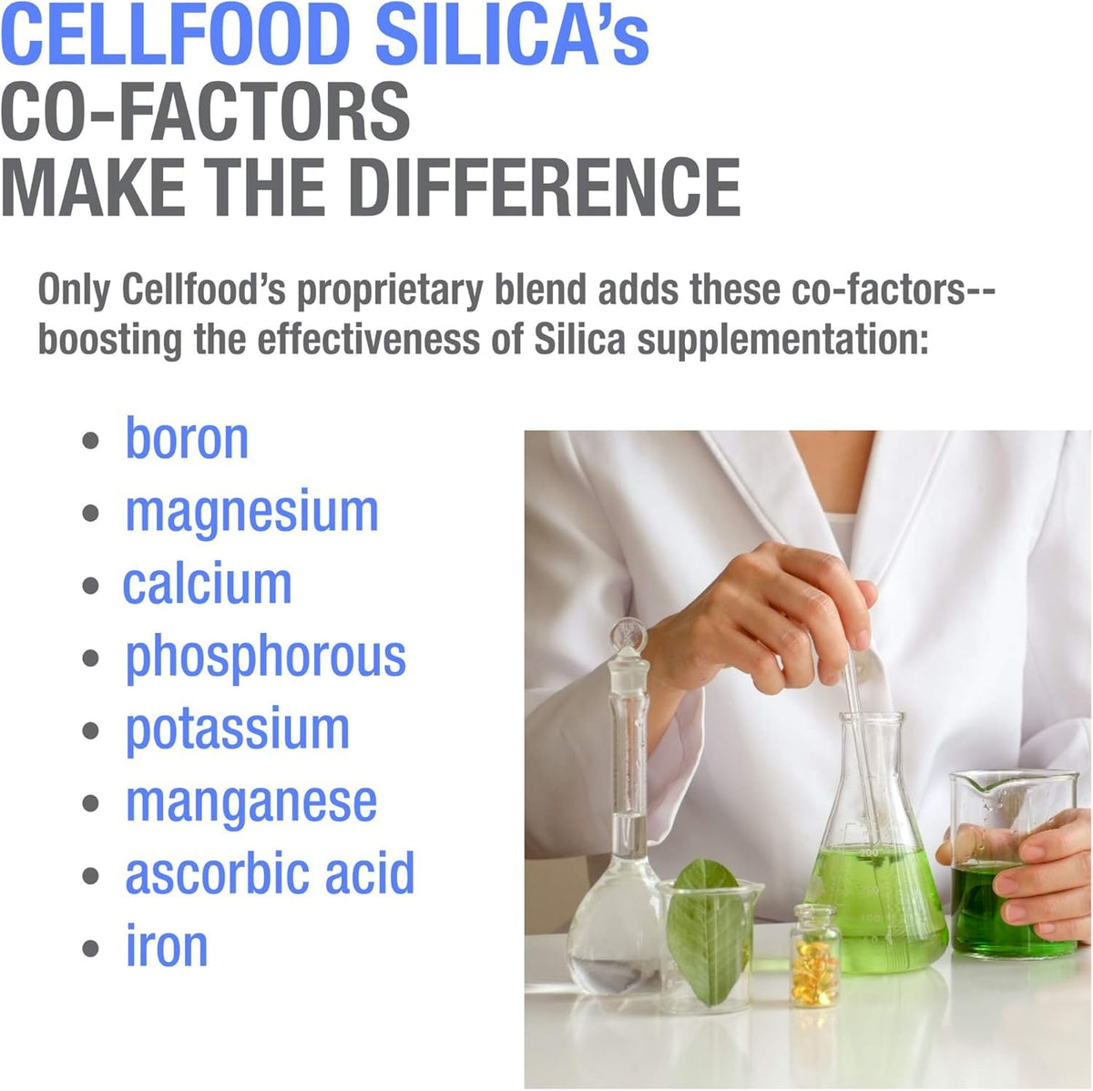 Cellfood Silice Essentielle 4 fl oz 2 pack avec verre d'eau