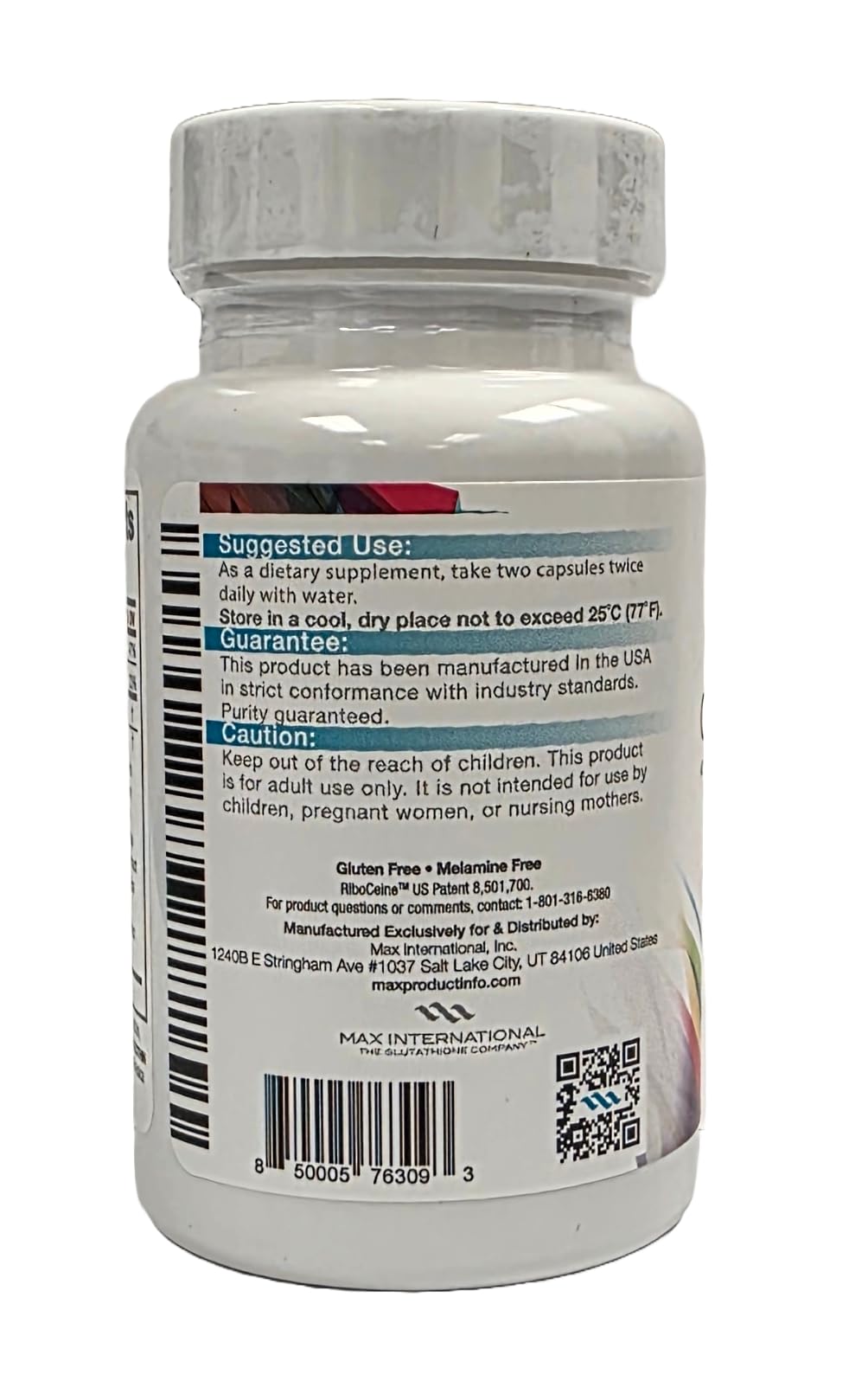 Cellgevity, capsules végétales de Max International, présentation sur fond blanc