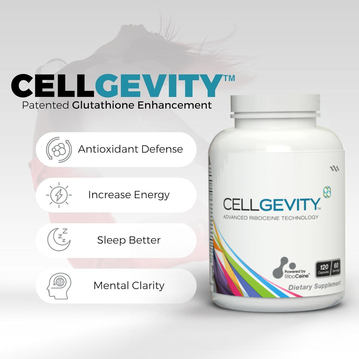 CELLGEVITY Cellgevity capsules végétales sur une surface blanche