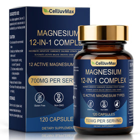 CellJuvMax Complément Alimentaire Magnésium 12-en-1 700mg vue de face