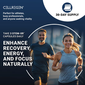 Cellregen StemXR 90 Capsules avec des plantes en arrière-plan
