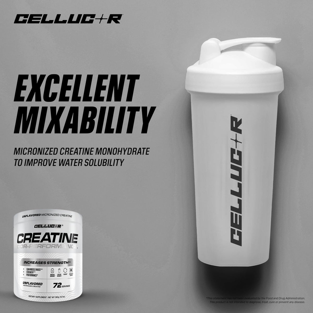Cellucor Cor-Performance Créatine Monohydrate 72 portions étiquette détaillée