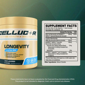 Cellucor Longevity créatine + NAD+ poudre emballage