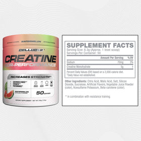 Cellucor Poudre de Créatine 5g 50 Portions avec accessoires de fitness