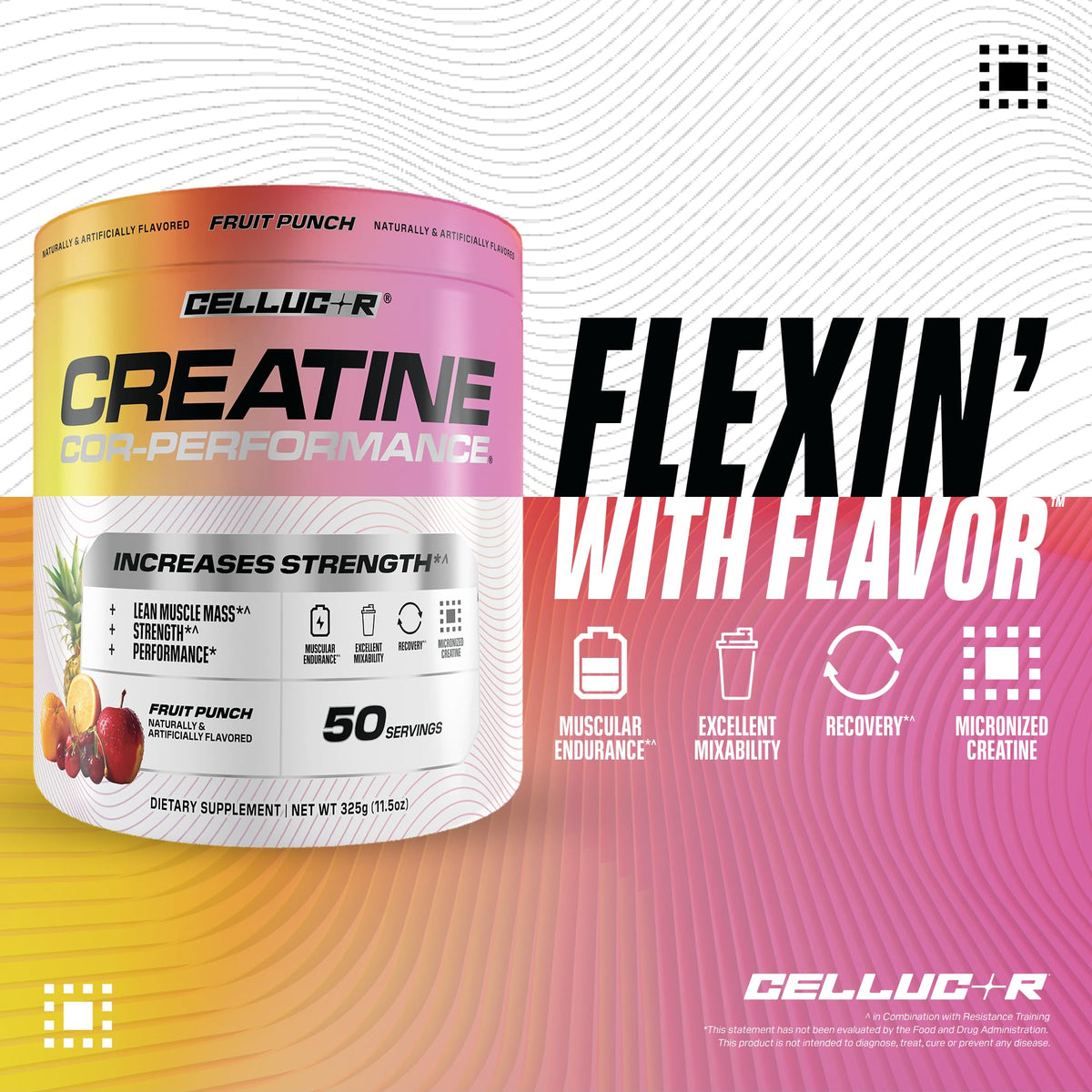 Cellucor Poudre de Créatine 5g, vue latérale du pot