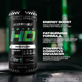 Cellucor SuperHD capsules sur un fond de cuisine