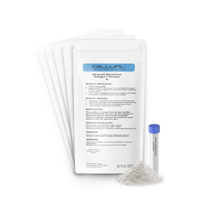 Celluheal Cellufil cinq flacons de collagène non-hydrolysé