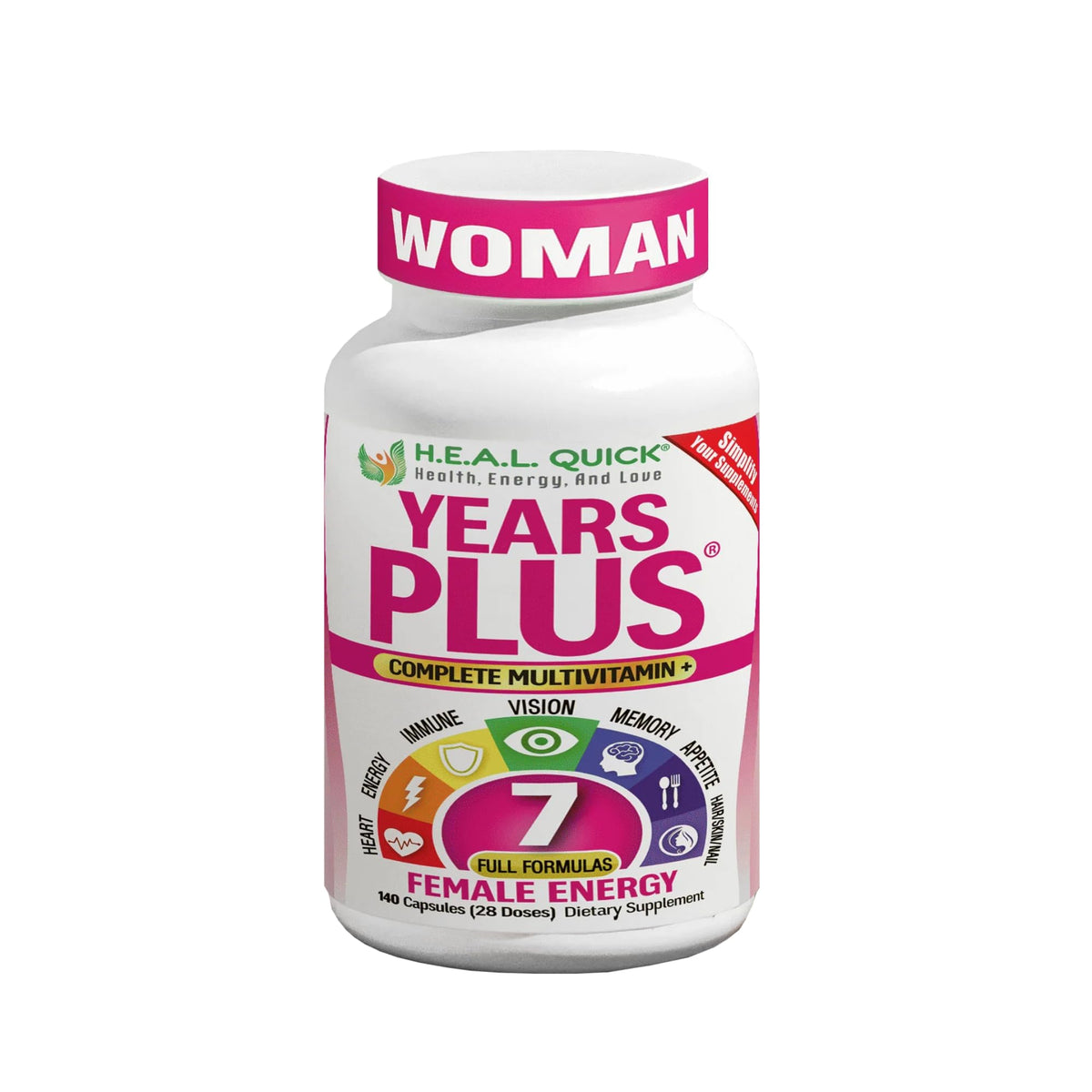 Century Systems H.E.A.L. Quick Years Plus Femme 140 Capsules - vue avant