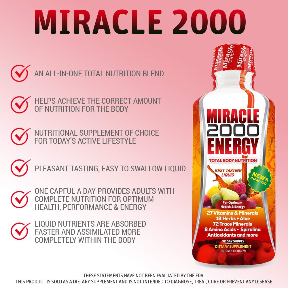 Century Systems Miracle 2000 ingrédients principaux affichés