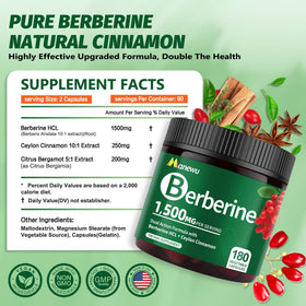 Cercle de capsules de berbérine Manewu sur une table