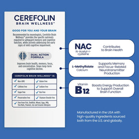 Cerefolin Bien-être Cérébral, arrière de la boîte