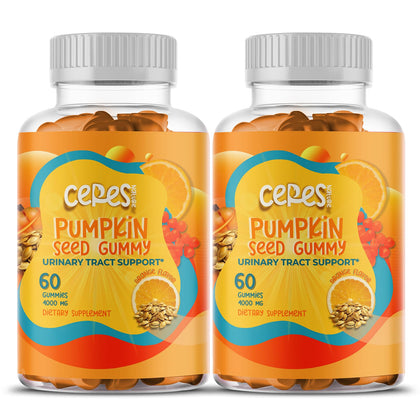 Ceres Nature Gummies Huile de Pépin de Citrouille 4000 mg vue avant avec étiquette