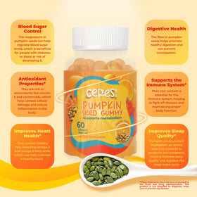 Ceres Nature huile de graines de citrouille 4000 mg, affichage des ingrédients