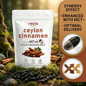 Ceylon Cinnamon avec Huile MCT sur fond neutre