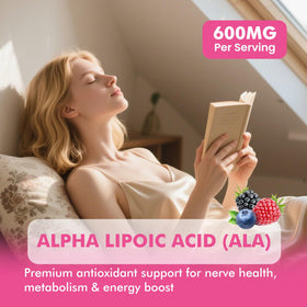 CFILIHTC Acide Alpha-Lipoïque 600mg gouttes, flacon ouvert avec gouttes visibles