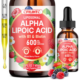 CFILIHTC Acide Alpha-Lipoïque 600mg gouttes, vue avant avec étiquette