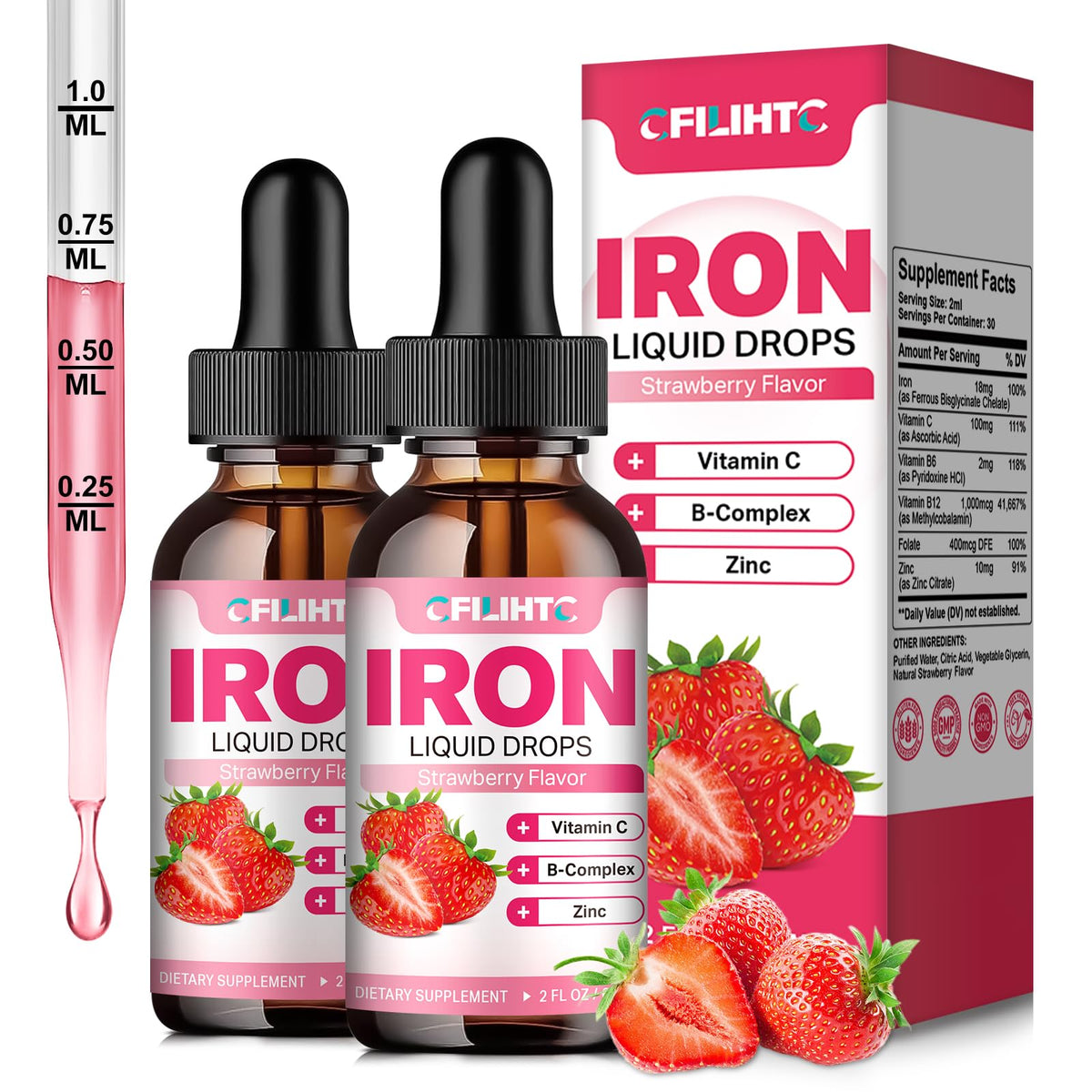 CFILIHTC Fer Liquide 120 ml bouteille vue avant
