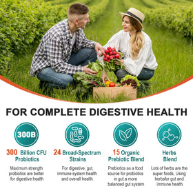Cfuful Probiotiques 300 Milliards CFU, capsule en gros plan sur un fond neutre