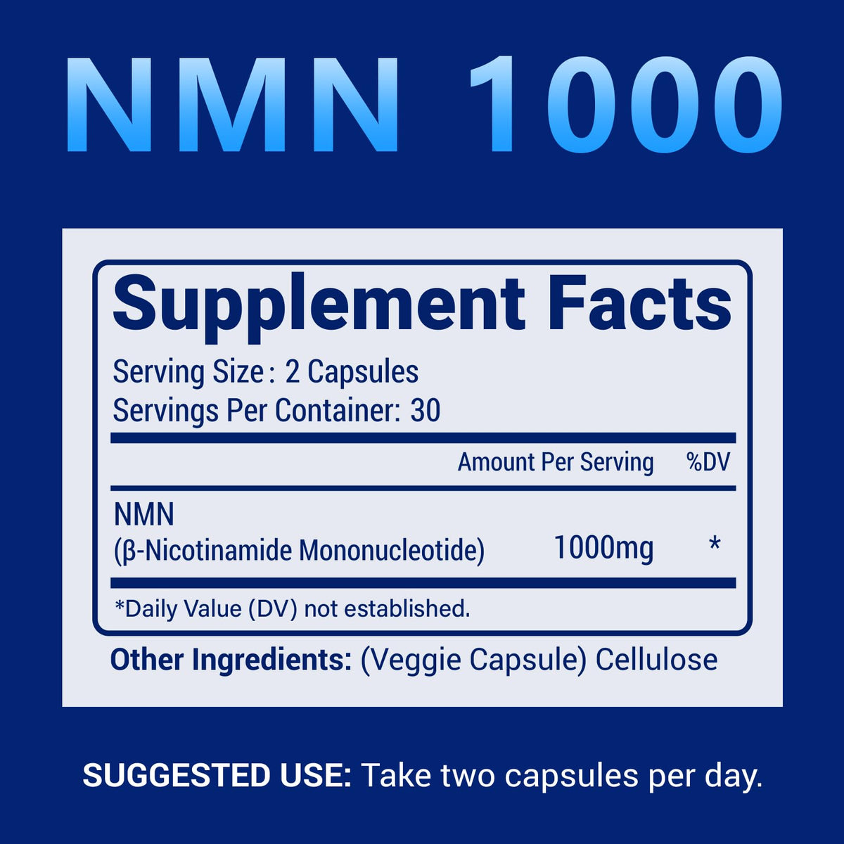 CFUKING NMN 1000mg bouteille opaque avec étiquette
