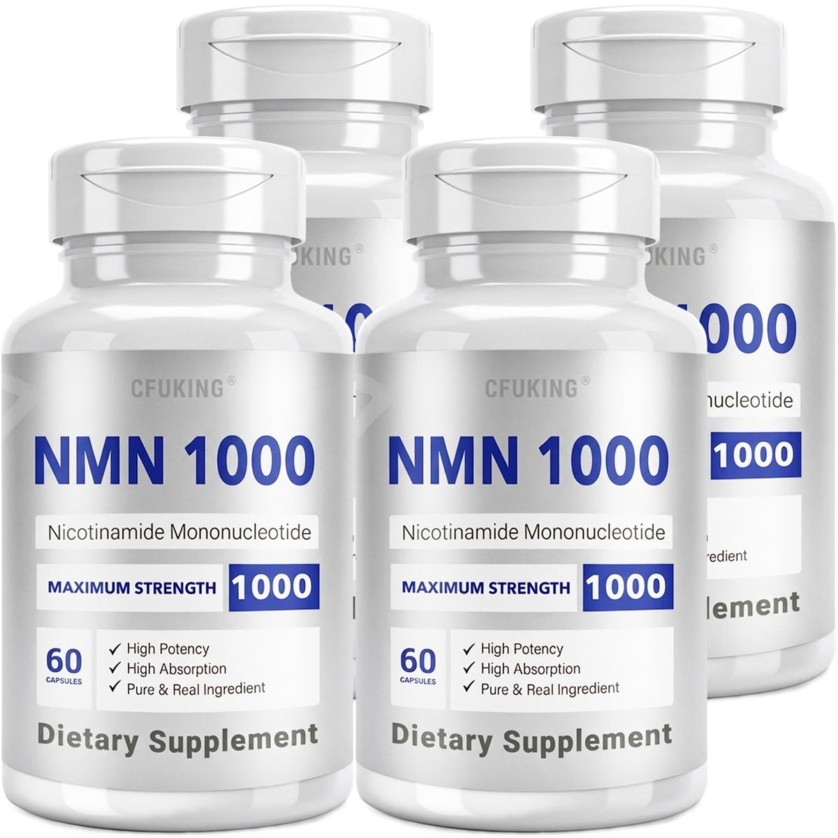 CFUKING NMN 1000mg complément alimentaire 240 capsules vue de face