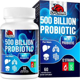 CFUKING Probiotiques pour Hommes 500 Milliards CFU 60 Capsules vue avant