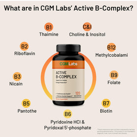 CGMLABS B-Complex Actif 120 gélules végétales avec informations nutritionnelles