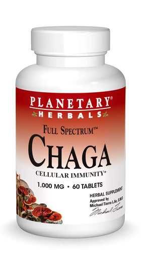 Chaga Full Spectrum de Planetary Herbals, 60 comprimés, vue avant