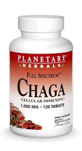 Chaga Full Spectrum Planetary Herbals 120 gélules vue de face