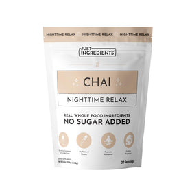 Chai Nighttime daily wellness Drink JUST INGREDIENTS packaging front view