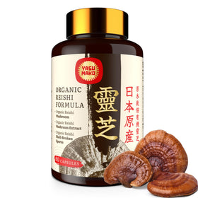 Champignon Reishi Yasumako 60 capsules vue de face