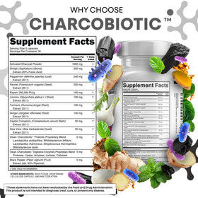 CharcoBiotic capsules de charbon actif ouvertes