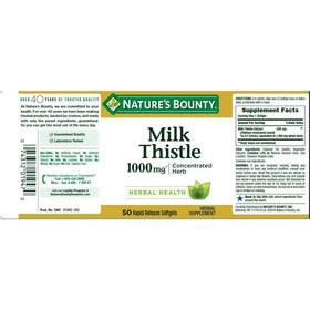 Chardon-Marie 1000mg Nature's Bounty gélules ouvertes
