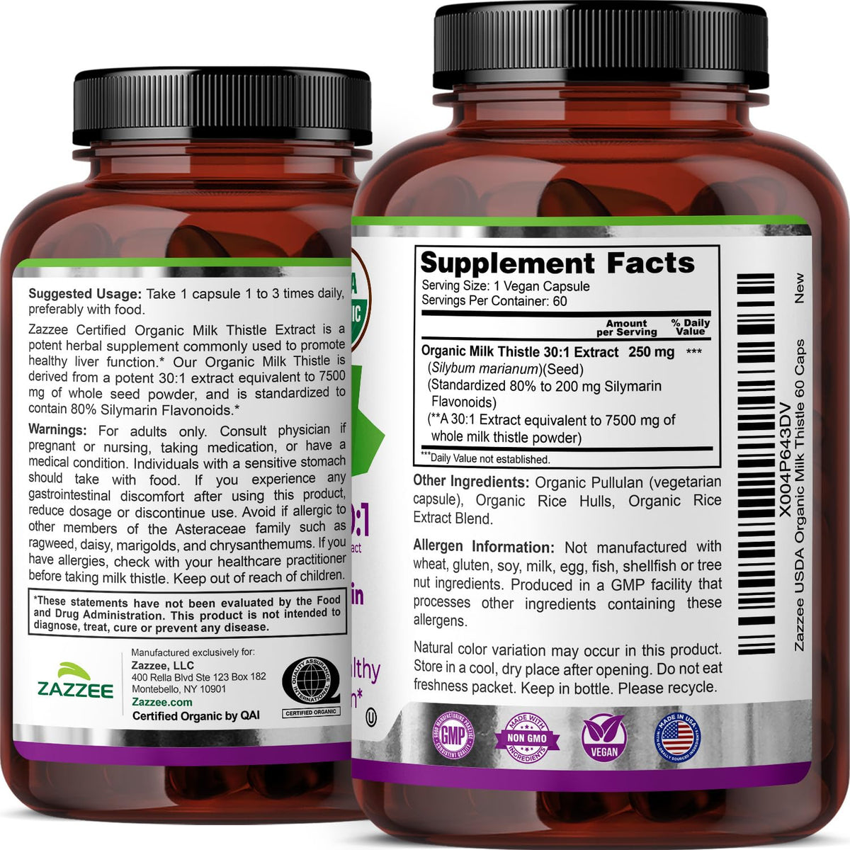 Chardon-Marie Bio Zazzee sur fond naturel