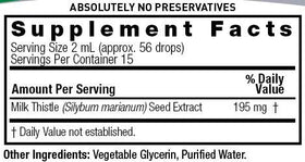 Chardon-Marie Nature's Answer 2000 mg flacon arrière avec informations