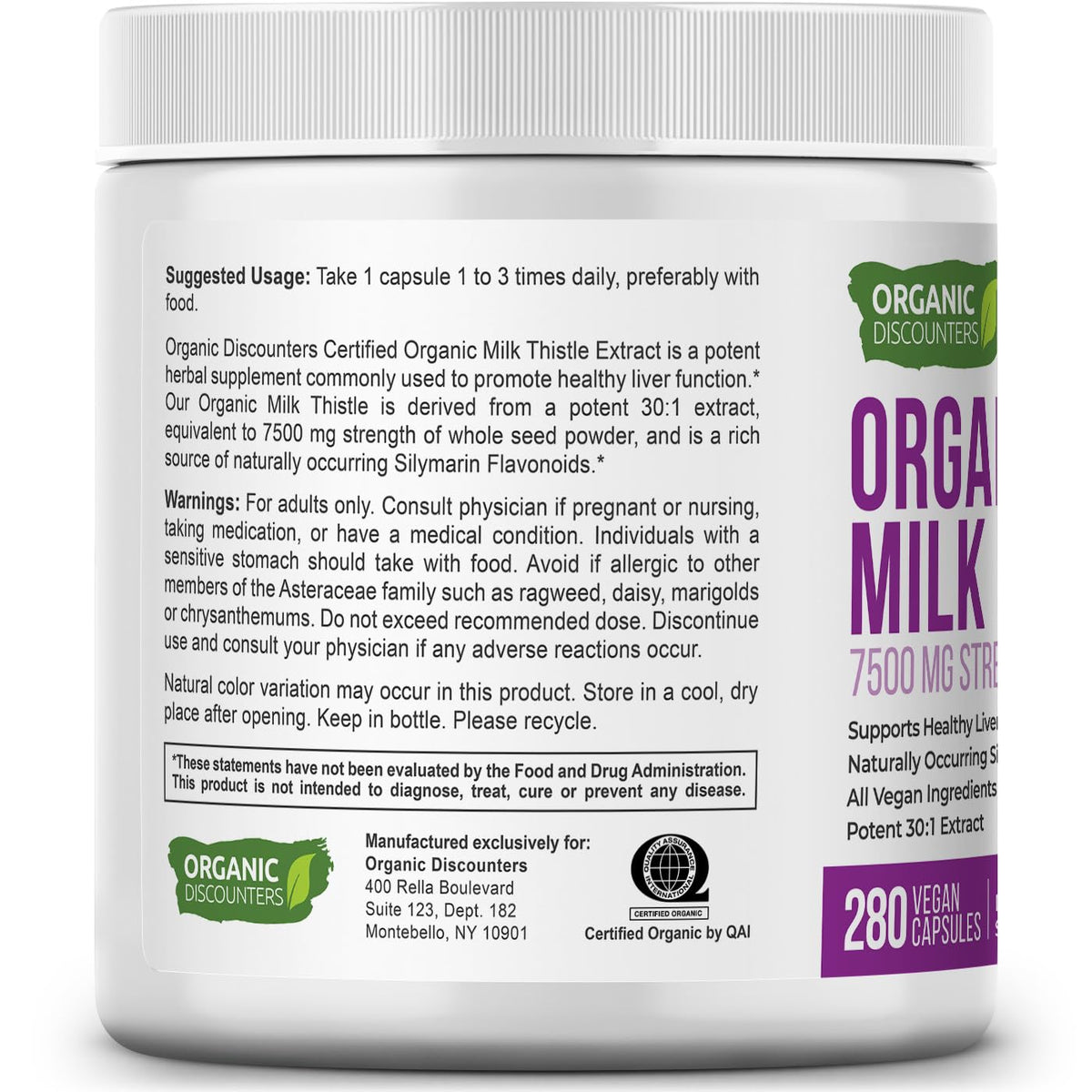 Chardon-Marie Organic Discounters sur fond naturel