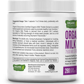 Chardon-Marie Organic Discounters sur fond naturel