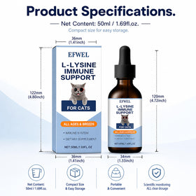 Chat acceptant les gouttes de L-Lysine EFWEL, saveur poulet rôti