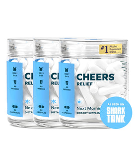 Cheers Relief Aide Matinale 36 Doses devant l'emballage