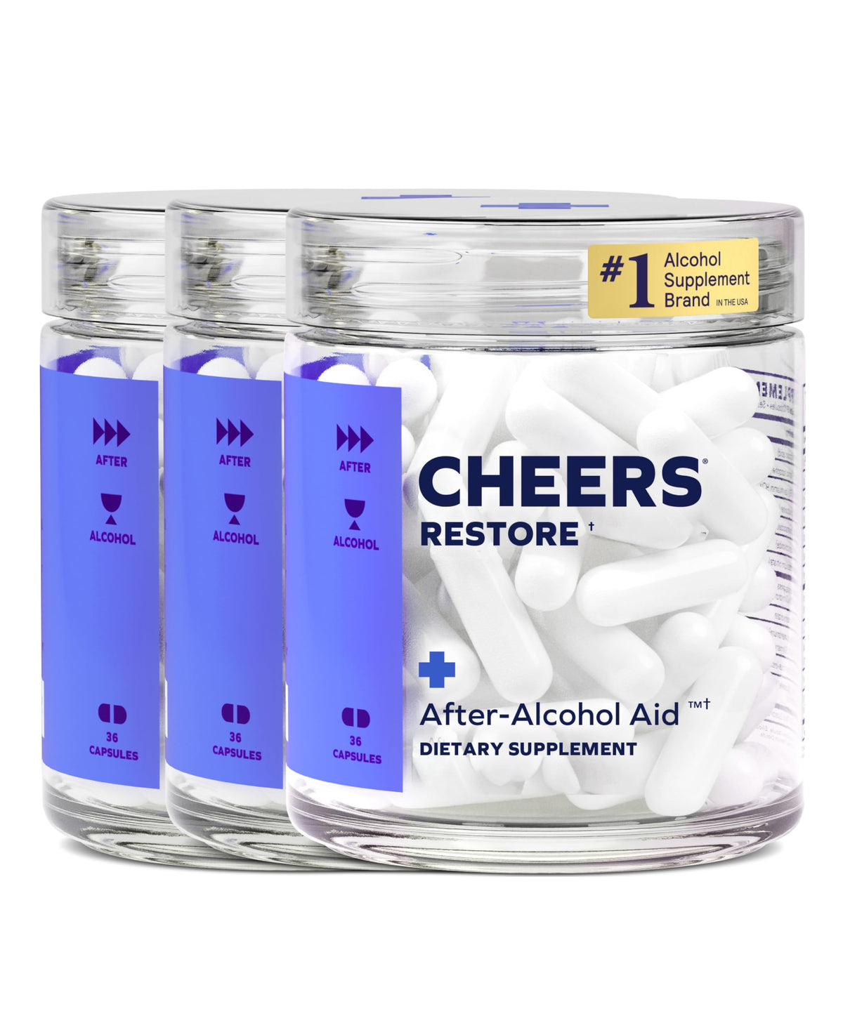 Cheers Restore complément avec DHM et L-Cystéine, boîte vue de face